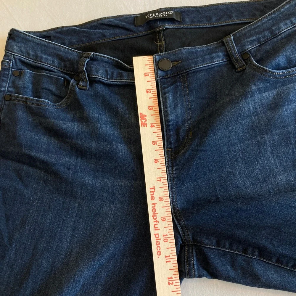 Liverpool Jeans Women 16W (38x30) Plus Size Dunmore Dark Blue LY4000F64 Stretch